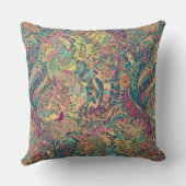 レトロヒッピーカラフル:モサイア装飾用クッション クッション (裏面)