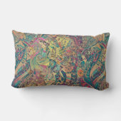 レトロヒッピーカラフル:腰枕 ランバークッション (裏面)