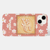 レトロヒッピーデイジーフローラサンシャイン1960s 1970s Case-Mate iPhoneケース (裏面 (横))