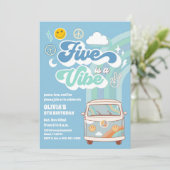 レトロヒッピーバースデーパーティー招待状 招待状 (スタンド正面)