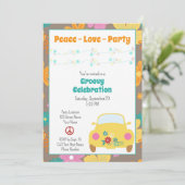 レトロヒッピーパーティーの招待状 招待状 (スタンド正面)