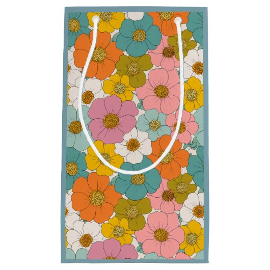 レトロヒッピーフローラ スモールペーパーバッグ (正面)