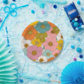 レトロヒッピーフローラ ペーパープレート (パーティー)