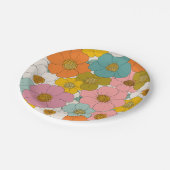 レトロヒッピーフローラ ペーパープレート (アングル)