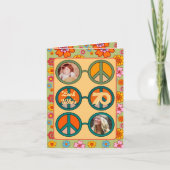 レトロヒッピーベビーブーマーフォト誕生日招待状 招待状 (正面)