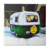 レトロヒッピー人生は旅だけ移動キャンパー タイル (正面)