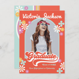 レトロヒッピー卒業写真発表 招待状