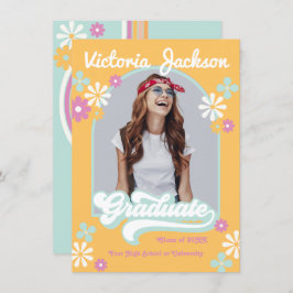 レトロヒッピー卒業写真発表 招待状