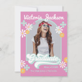 レトロヒッピー卒業写真発表 招待状 (正面)