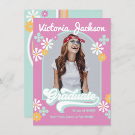 レトロヒッピー卒業写真発表 招待状