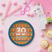 レトロヒッピー抽象芸術1960年代70誕生日 ペーパープレート (パーティー)