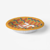 レトロヒッピー抽象芸術1960年代70誕生日 ペーパーボウル (傾斜あり)