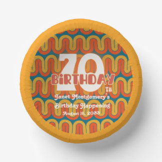 レトロヒッピー抽象芸術1960年代70誕生日 ペーパーボウル