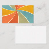 レトロヒッピー混絵を描合スタイル旋回パターン 名刺 (正面/裏面)