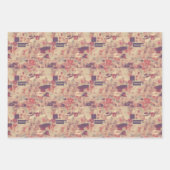 レトロヒッピー自然主義者(nudist)抽象芸術ノスタルジック ラッピングペーパーシート (正面3)