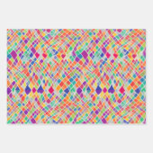 レトロヒッピー自然主義者(nudist)抽象芸術ノスタルジック ラッピングペーパーシート (正面)