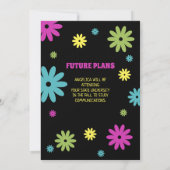 レトロヒッピー花2写真卒業 案内状 (裏面)