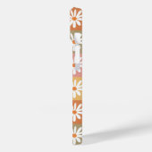 レトロヒッピー1960s 1970sデイジーフローラピンクオレンジ Case-Mate iPhoneケース (裏面 / 左)