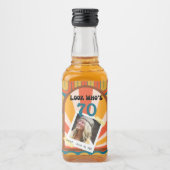 レトロヒッピー60カスタムの写真70誕生日 リキュールボトルラベル (正面)