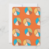 レトロヒッピー70年代60年代の2つの溝の平和サイン 招待状 (裏面)