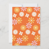 レトロヒッピー70年代60年代誕生日フェストパーティー 招待状 (裏面)