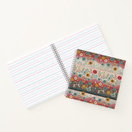 レトロヒッピー:フォークアートガーデンノートブック ノートブック
