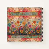 レトロヒッピー：レッドガーデンノートブック ノートブック (裏面)