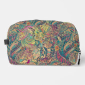 レトロヒッピー： Mosiacファンタジートイレトリバッグ ドップキット (正面)