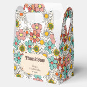 レトロヒッピーGroovyフラワー誕生日ありがとう フェイバーボックス (オープン)