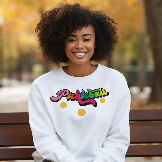 レトロヒッピーPickleball愛好家 スウェットシャツ