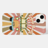 レトロヒッピーVan 1960s 1970sデイジーフローラ Case-Mate iPhoneケース (裏面 (横))