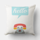 レトロヒップスターカラフルオールドファッションドフォン クッション (正面)