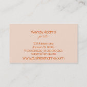 レトロヒップスタービジネスカードタンジェリン 名刺 (裏面)