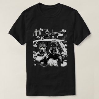 レトロヒップホップのギャングスタードッグ Tシャツ