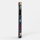 レトロヒョウのプリントスキン（青、赤、黄） Case-Mate iPhoneケース (裏面/右)