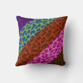 レトロヒョウ印刷スキンストライプパターン4 クッション (裏面)