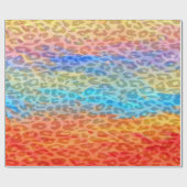 レトロヒョウ印刷スキンファー ラッピングペーパー (フラット)