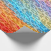 レトロヒョウ印刷スキンファー ラッピングペーパー (角)