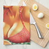 レトロビアカントリーガール キッチンタオル (四つ折り)