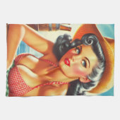 レトロビアカントリーガール キッチンタオル (横)