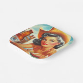 レトロビアカントリーガール ペーパープレート (傾斜あり)