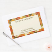 レトロビア作家署名蔵書票 長方形シール (封筒)