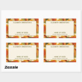 レトロビア作家署名蔵書票 長方形シール (シート)