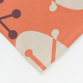 レトロビア:幾何学的バーストパターン フリースブランケット (角)