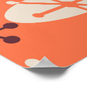 レトロビア：幾何学的バーストパターン ポスター (角)