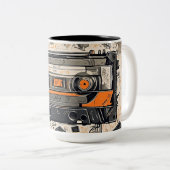 レトロビア – Mixtape ツートーンマグカップ (正面右)