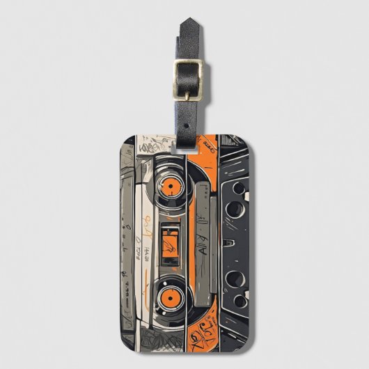 レトロビア – Mixtape ラゲッジタグ (正面縦)