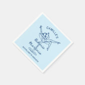 レトロビキニとマルティーニバチェロレッテ週末 スタンダードカクテルナプキン (角)