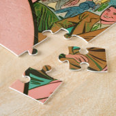 レトロビキニガールサマー漫画 ジグソーパズル (側面)