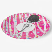 レトロビキニガール誕生日プールパーティー ペーパープレート (アングル)